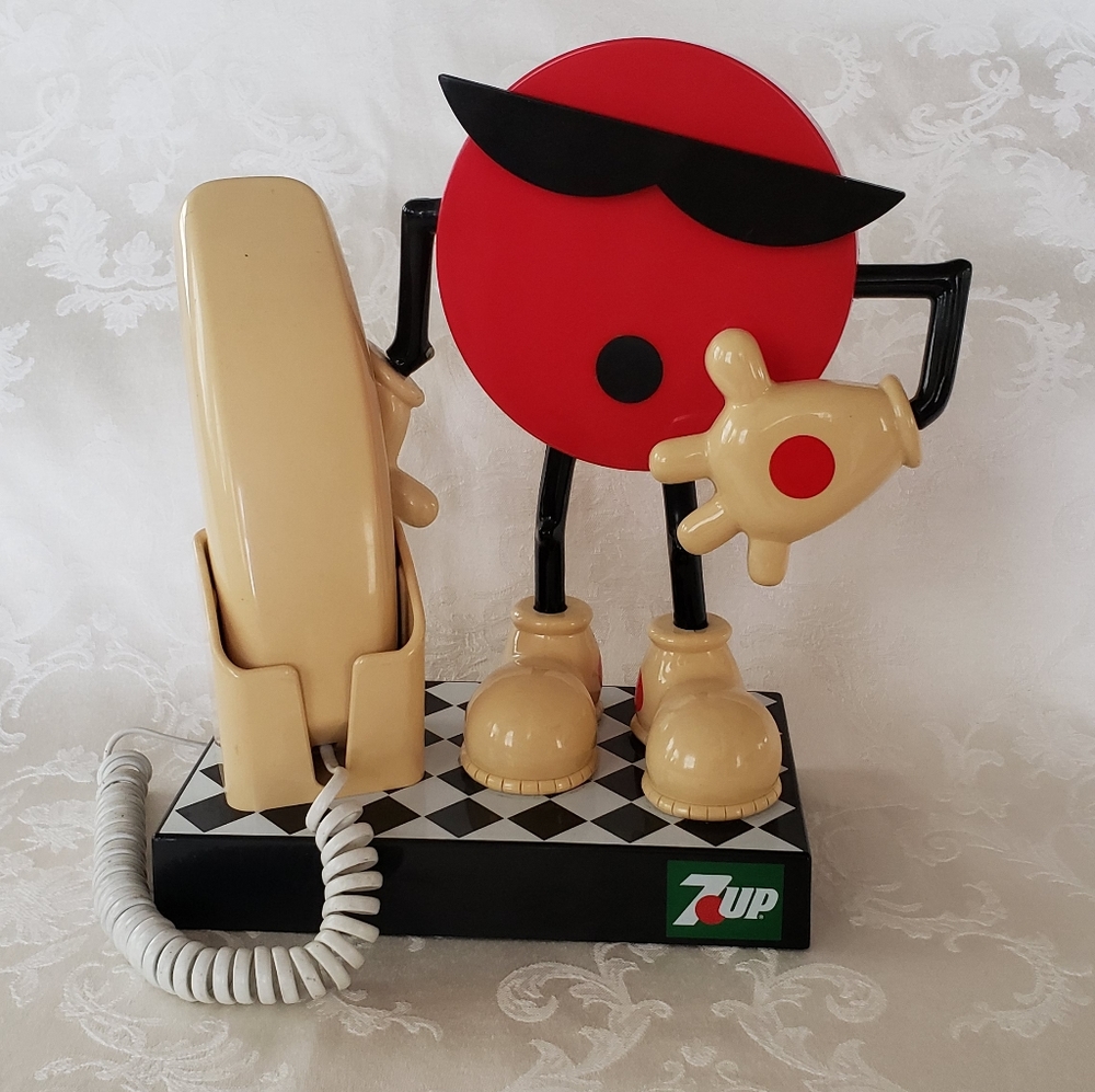 Branded Red Character Retro Desk Phone